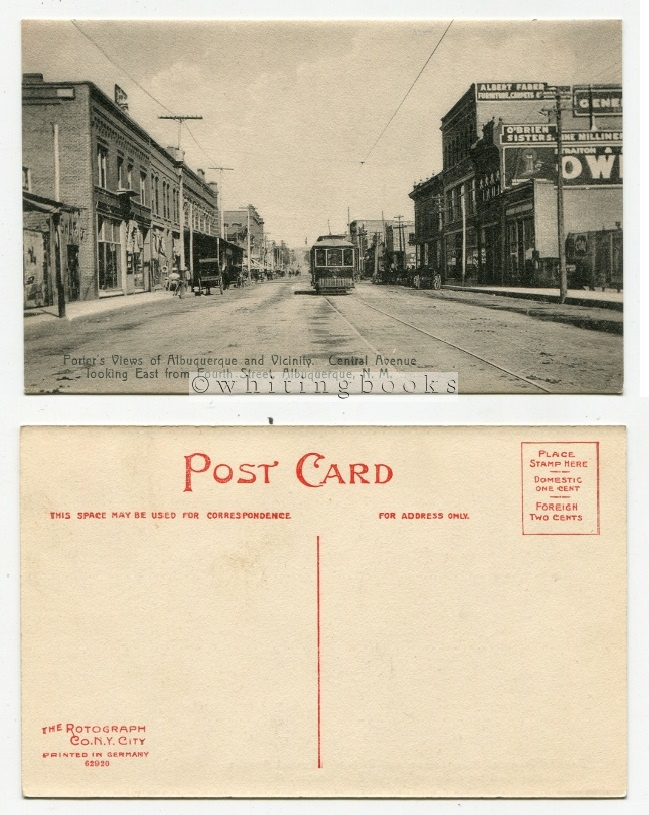 Image for Porter's Views of Albuquerque [New Mexico] and Vicinity: Central Avenue Looking East from Fourth Street [Circa 1910]