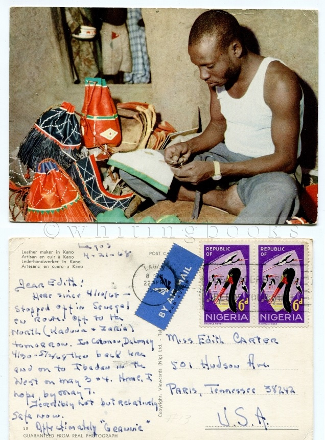 Image for Color Postcard: Leather Maker in Kano, Nigeria Circa 1968