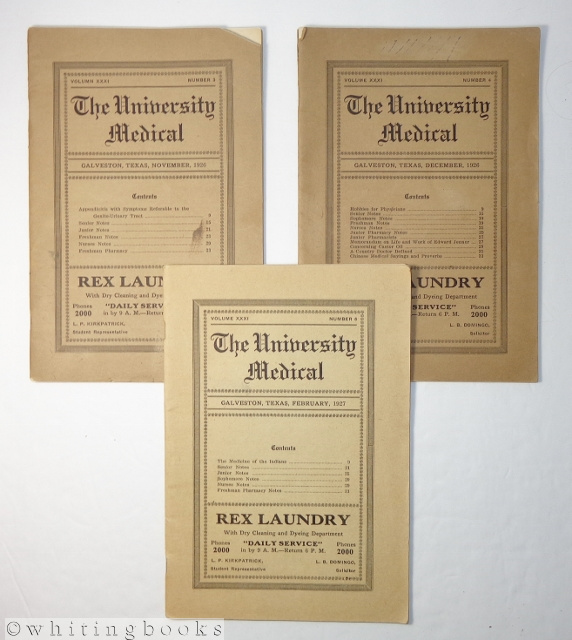 Image for Three 1920s Issues of The University Medical, Official Organ of the Students and Alumni Association, Medical Department, University of Texas at Galveston