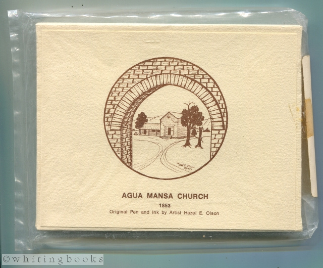 Image for Hazel E. Olson Pen and Ink Drawing [Note Cards] of Agua Mansa Church, San Bernardino County, California, 1853