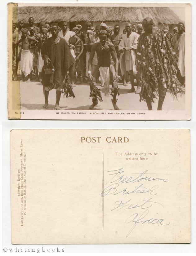 Image for [Postcard] African Conjurer Dancer in Freetown, Sierra Leone, British West Africa 1940s-50s