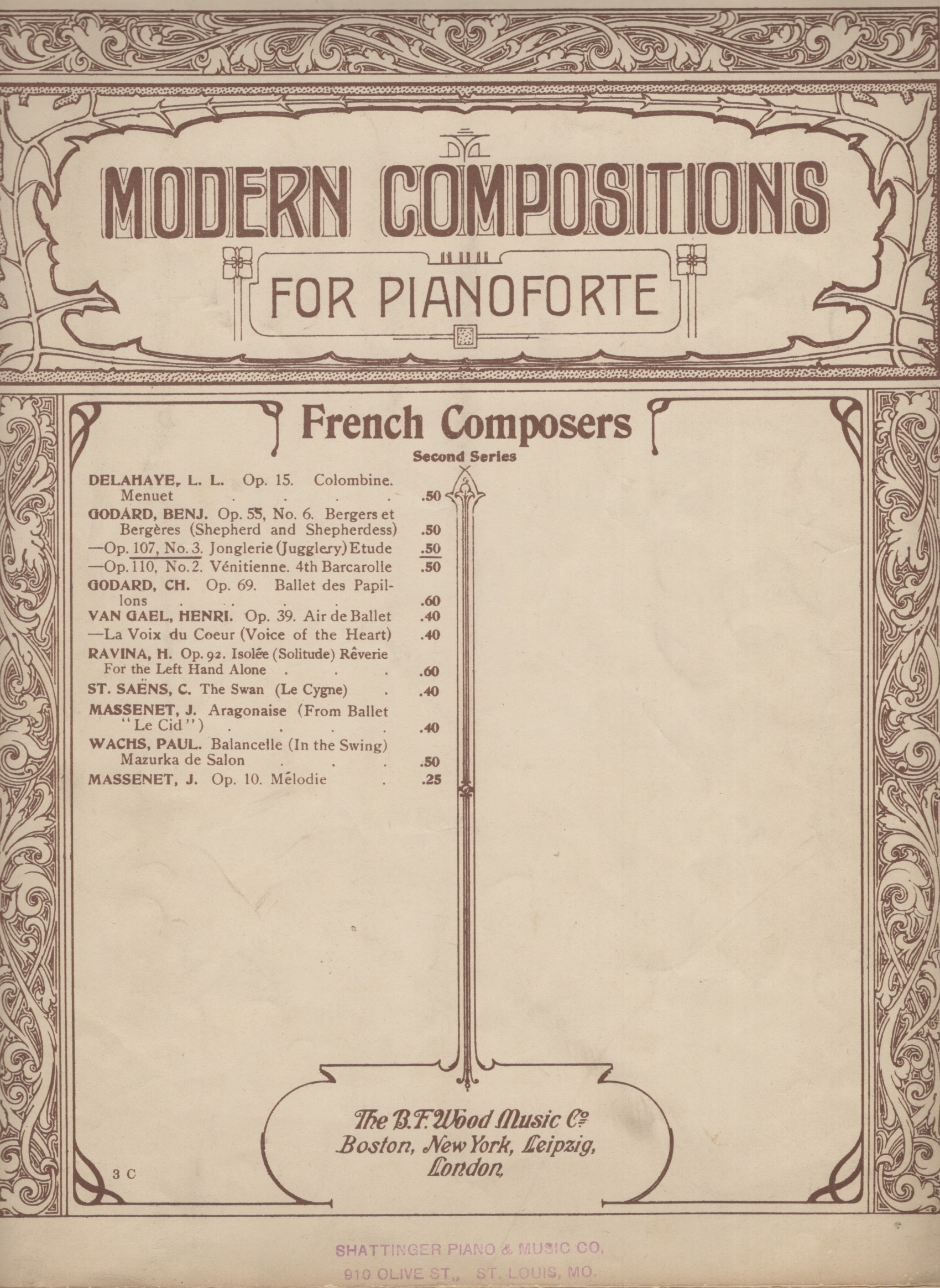 Jonglerie (Jugglery) Etude Op. 107, No. 3 (Modern Compositions for the Pianoforte: French Composers, Second Series)