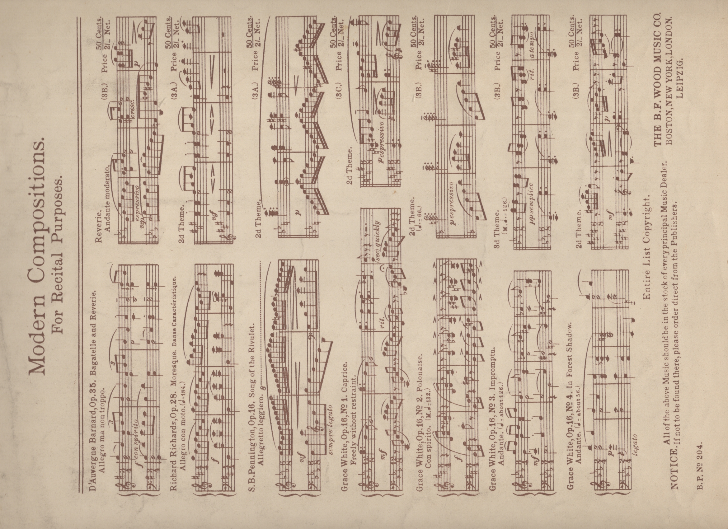 Jonglerie (Jugglery) Etude Op. 107, No. 3 (Modern Compositions for the Pianoforte: French Composers, Second Series)