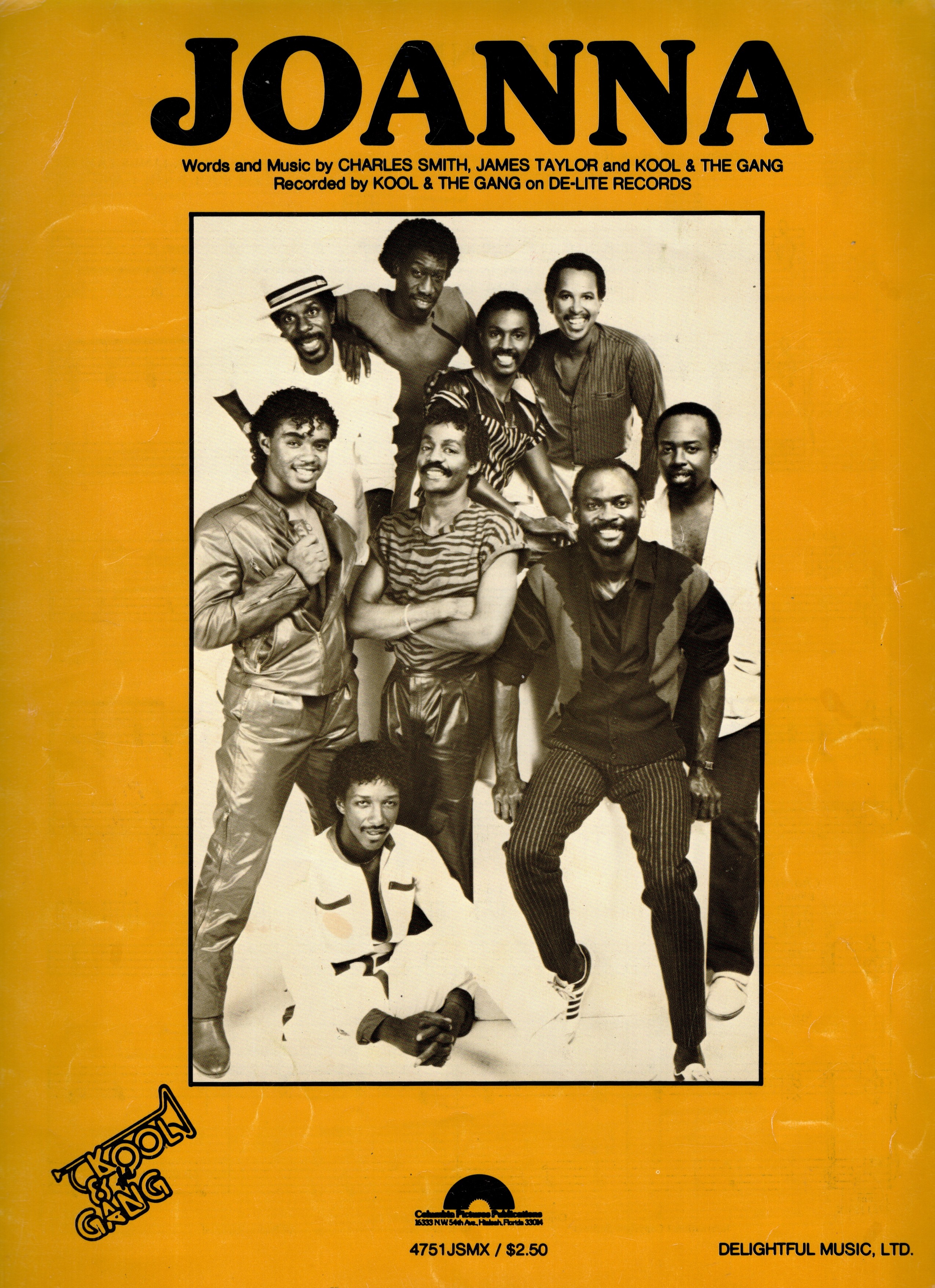 Joanna, Recorded by Kool & the Gang - Delightful Music, Ltd 4751 JSMX
