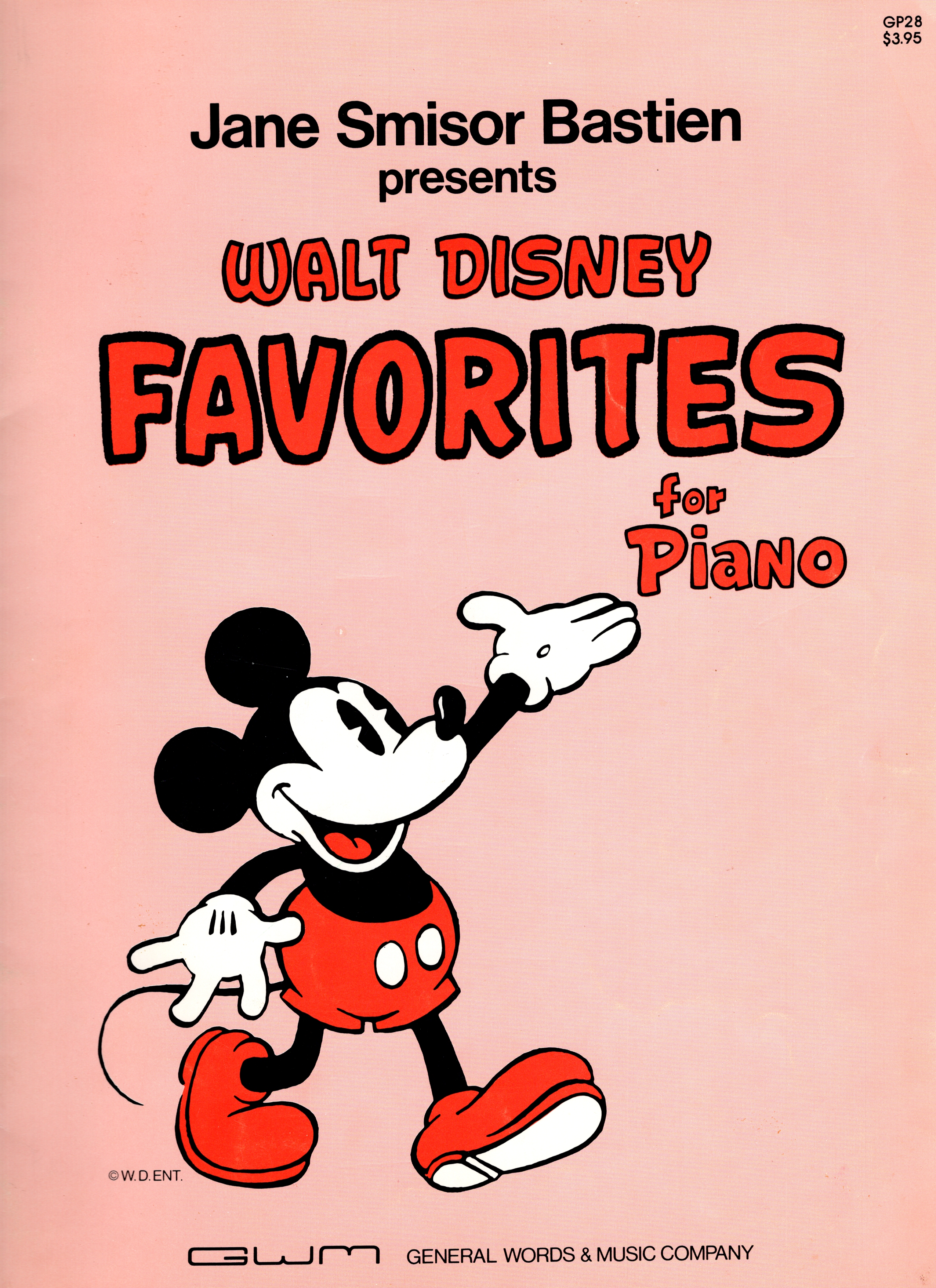 Jane Smisor Bastien Presents Walt Disney Favorites for Piano