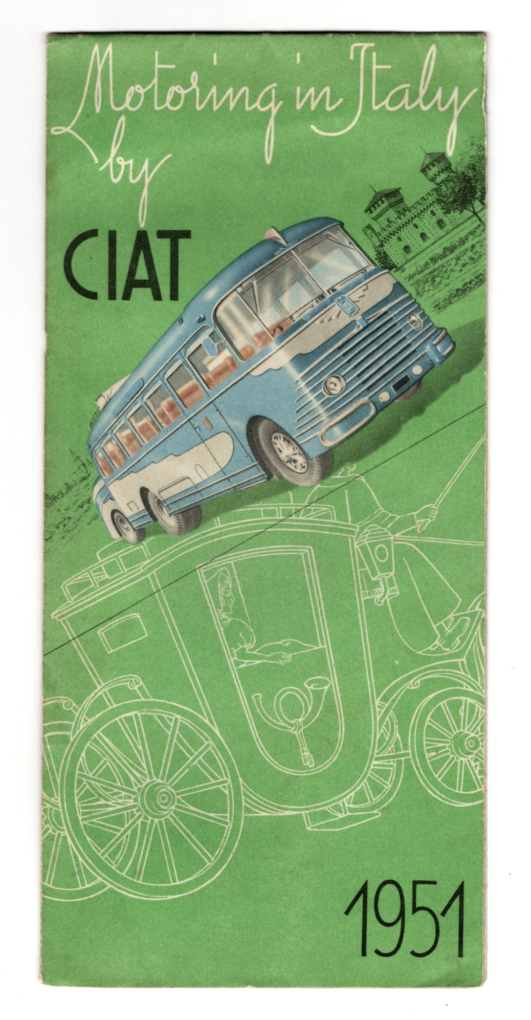 Motoring in Italy 1951 CIAT Motor Road Map