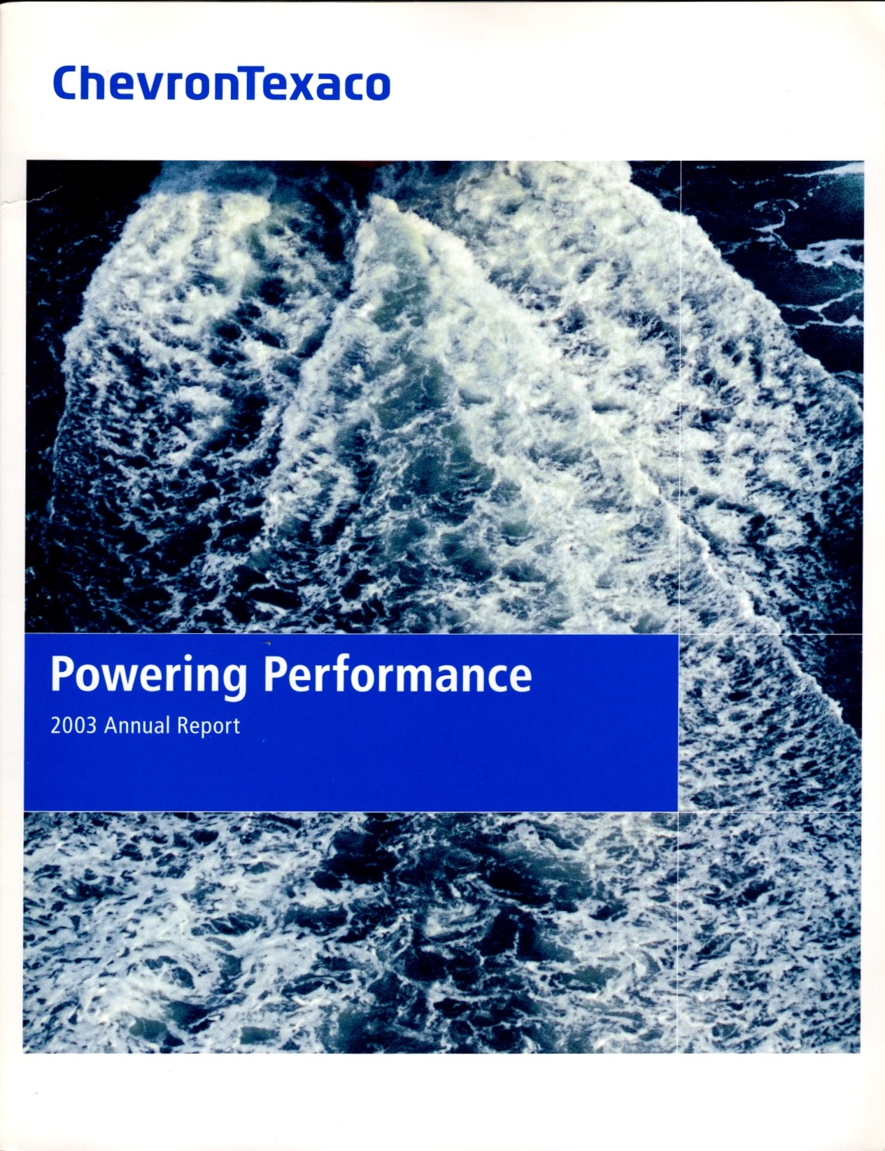 Powering Performance: ChevronTexaco 2003 Annual Report with Notice of 2004 Annual Meeting and the 2004 Proxy Statement