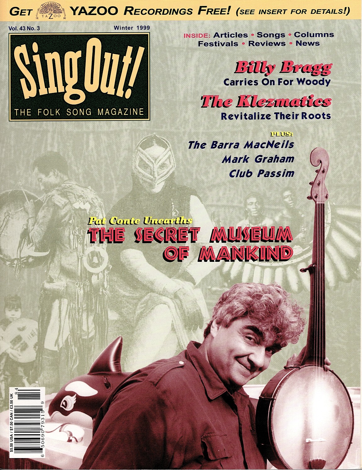 Sing Out! The Folk Song Magazine [Feature Articles: Billy Bragg, The Klezmatics, Pat Conte]