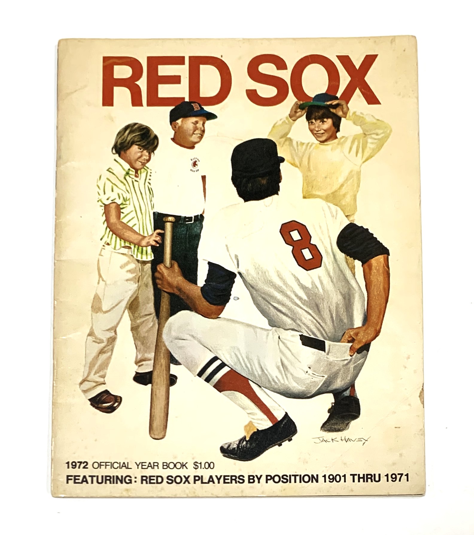1972 Official Year Book for the Boston Red Sox Baseball Team, Featuring Red  Sox Players by Position 1901 thru 1971