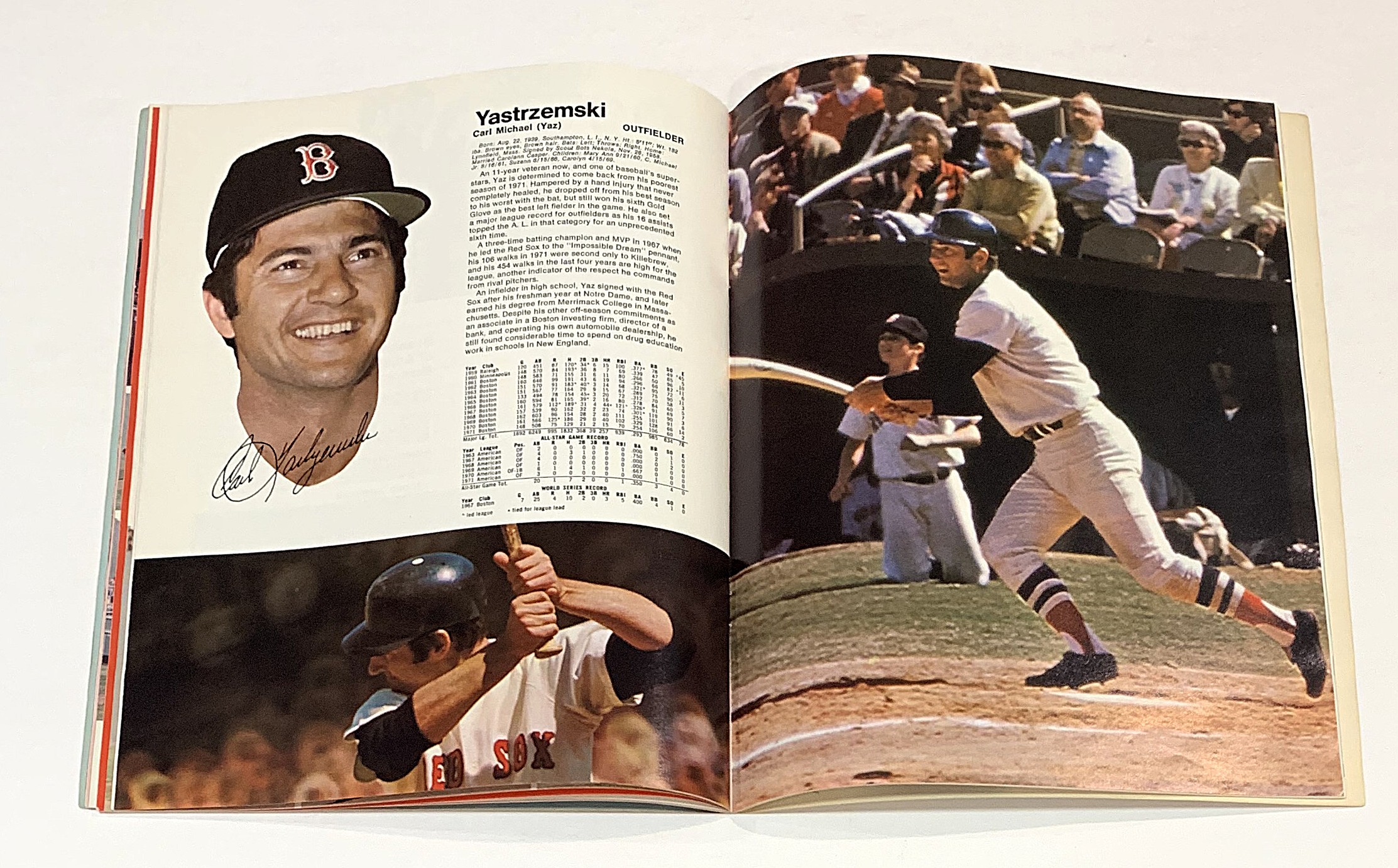 1972 Official Year Book for the Boston Red Sox Baseball Team, Featuring Red  Sox Players by Position 1901 thru 1971