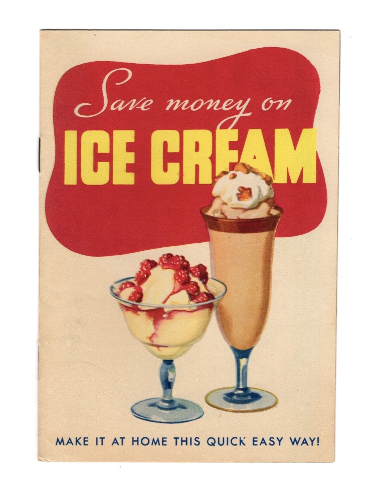 Jell-O Ice Cream Powder Booklet with Recipes