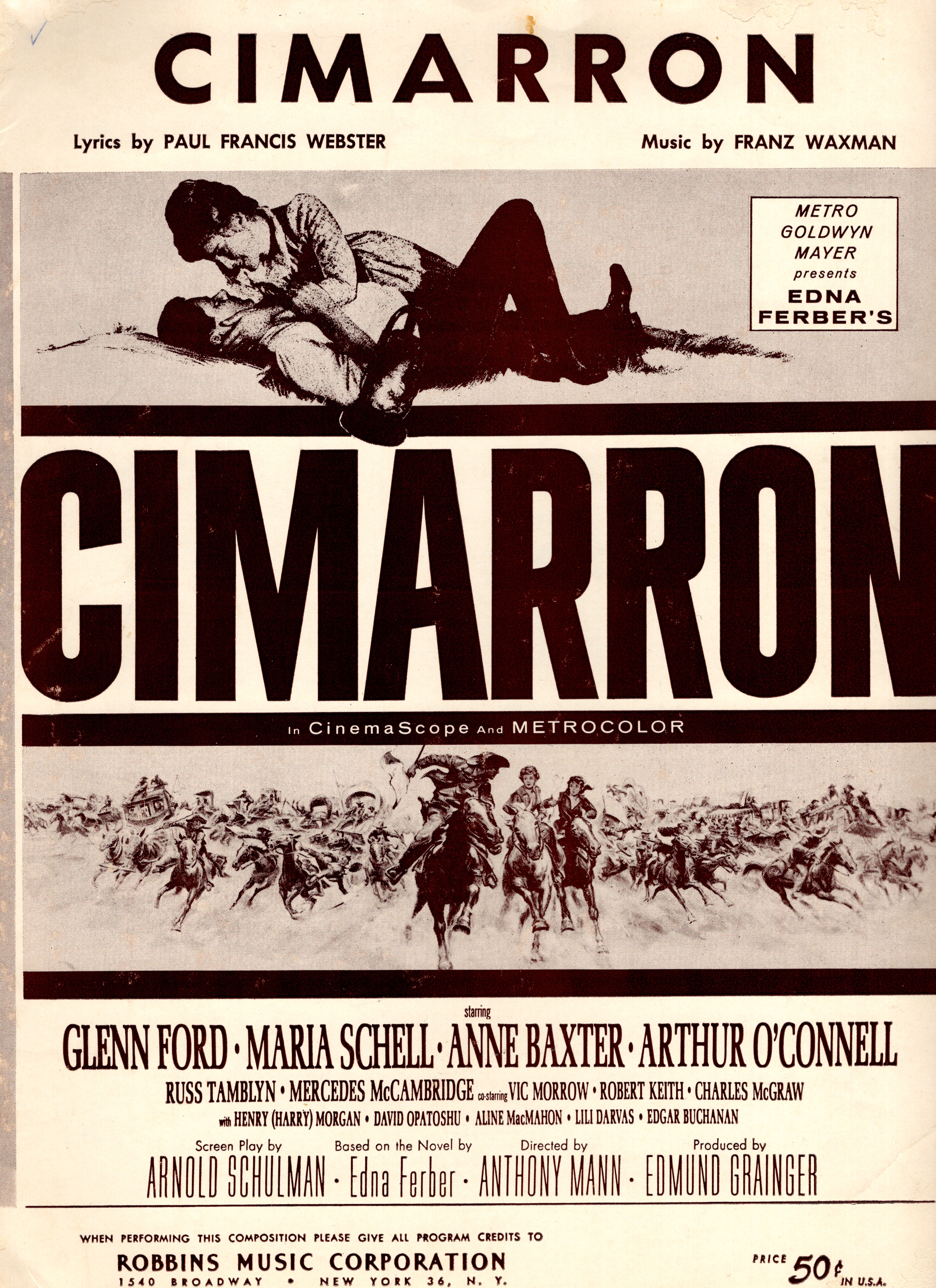 Image for Cimarron, from the Metro-Goldwyn-Mayer Motion Picture Starring Glenn Ford Cimarron, from the Metro-Goldwyn-Mayer Motion Picture Starring Glenn Ford