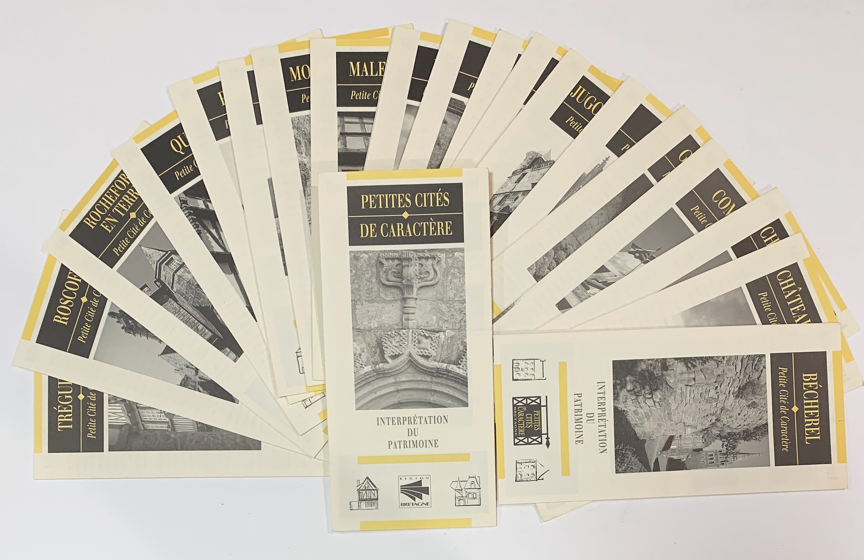 Petites Cites de Caractere - Collection of 20 Brochures about Small Towns of Character in Brittany, France