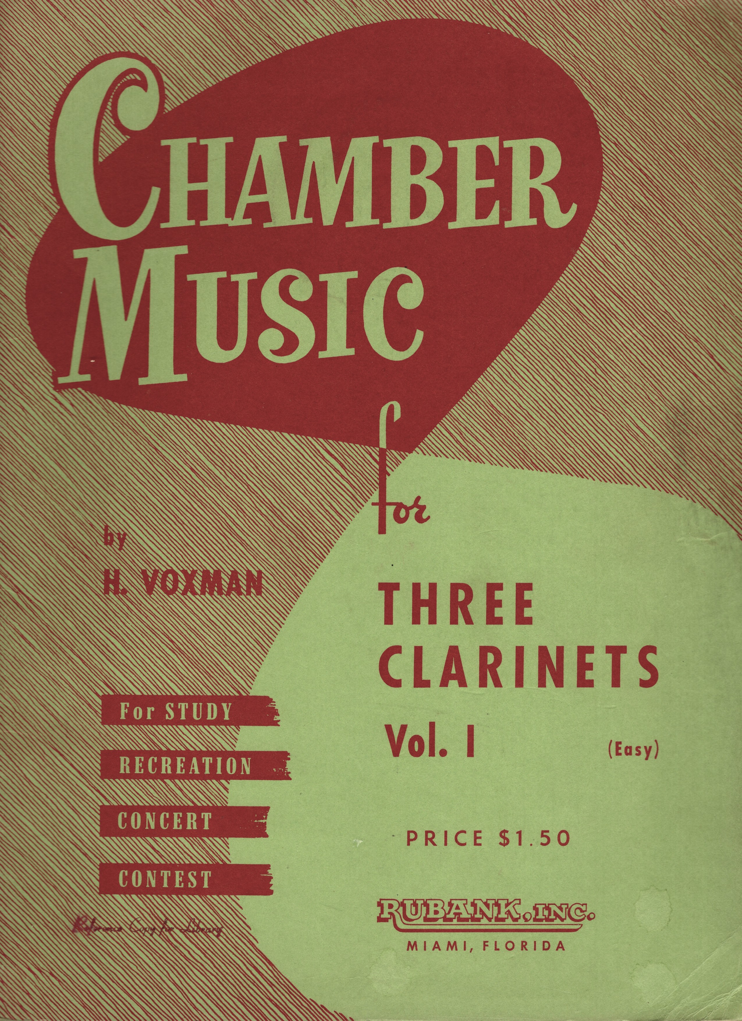 Chamber Music for Three Clarinets, Vol. I (Easy)