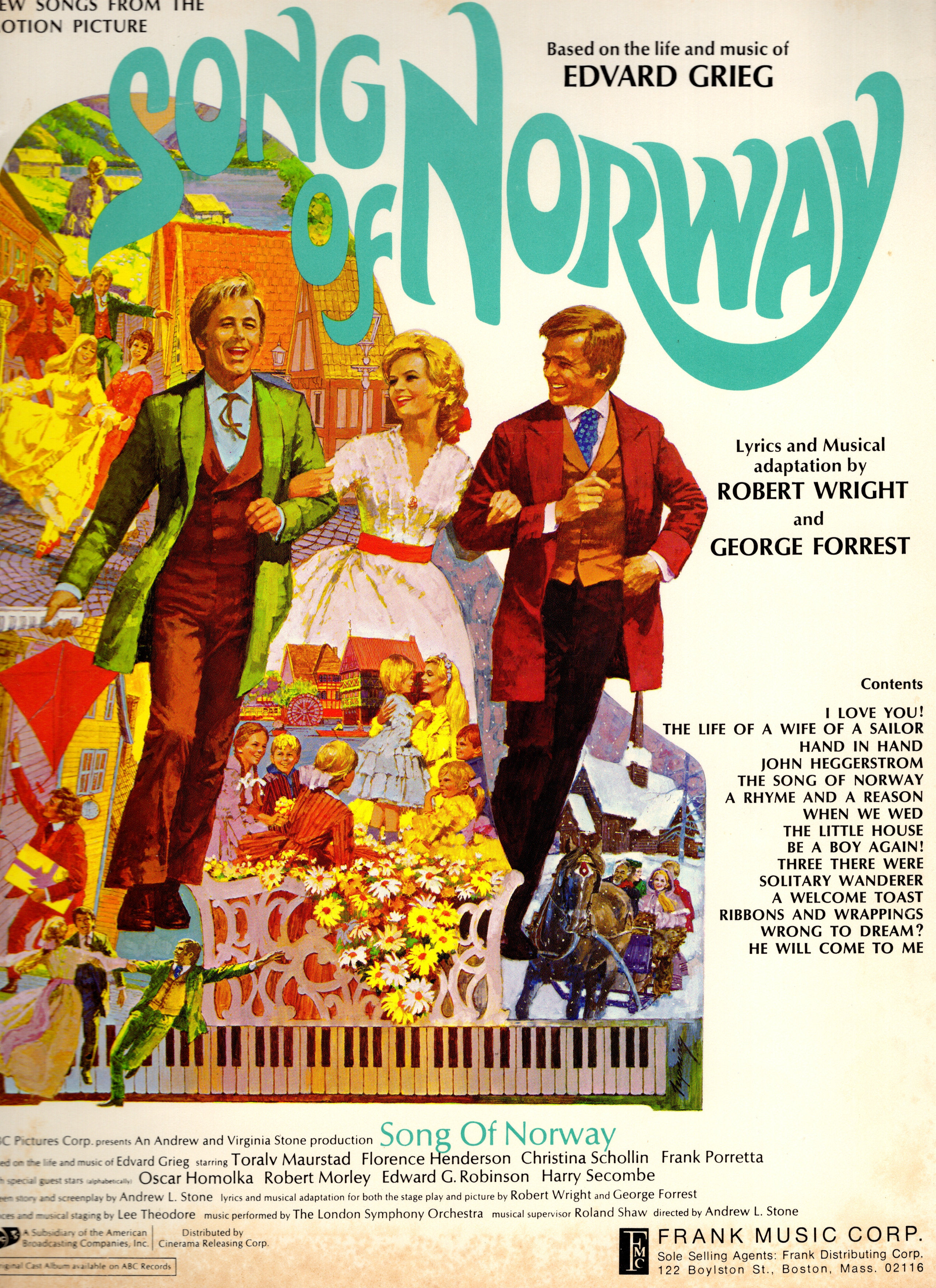 Song of Norway: New Songs from the Motion Picture Based on the Life of Edvard Grieg