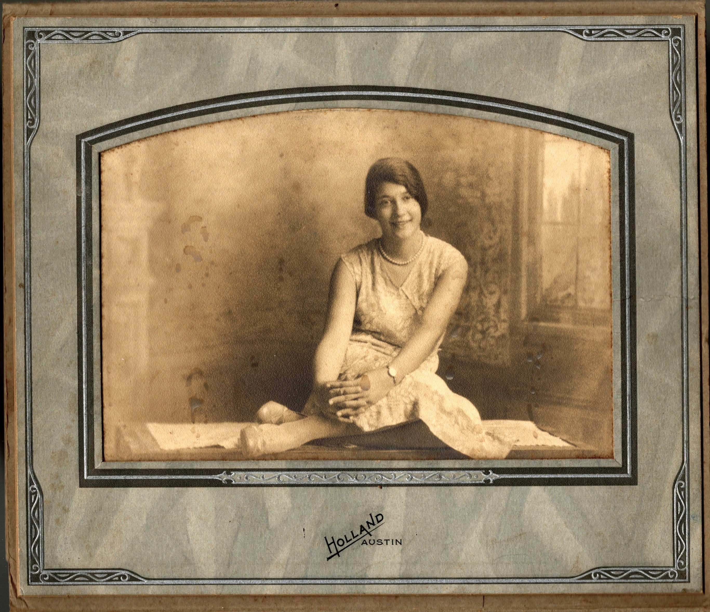 1920s Photograph of a Young Woman by Holland Studio in Austin, Texas