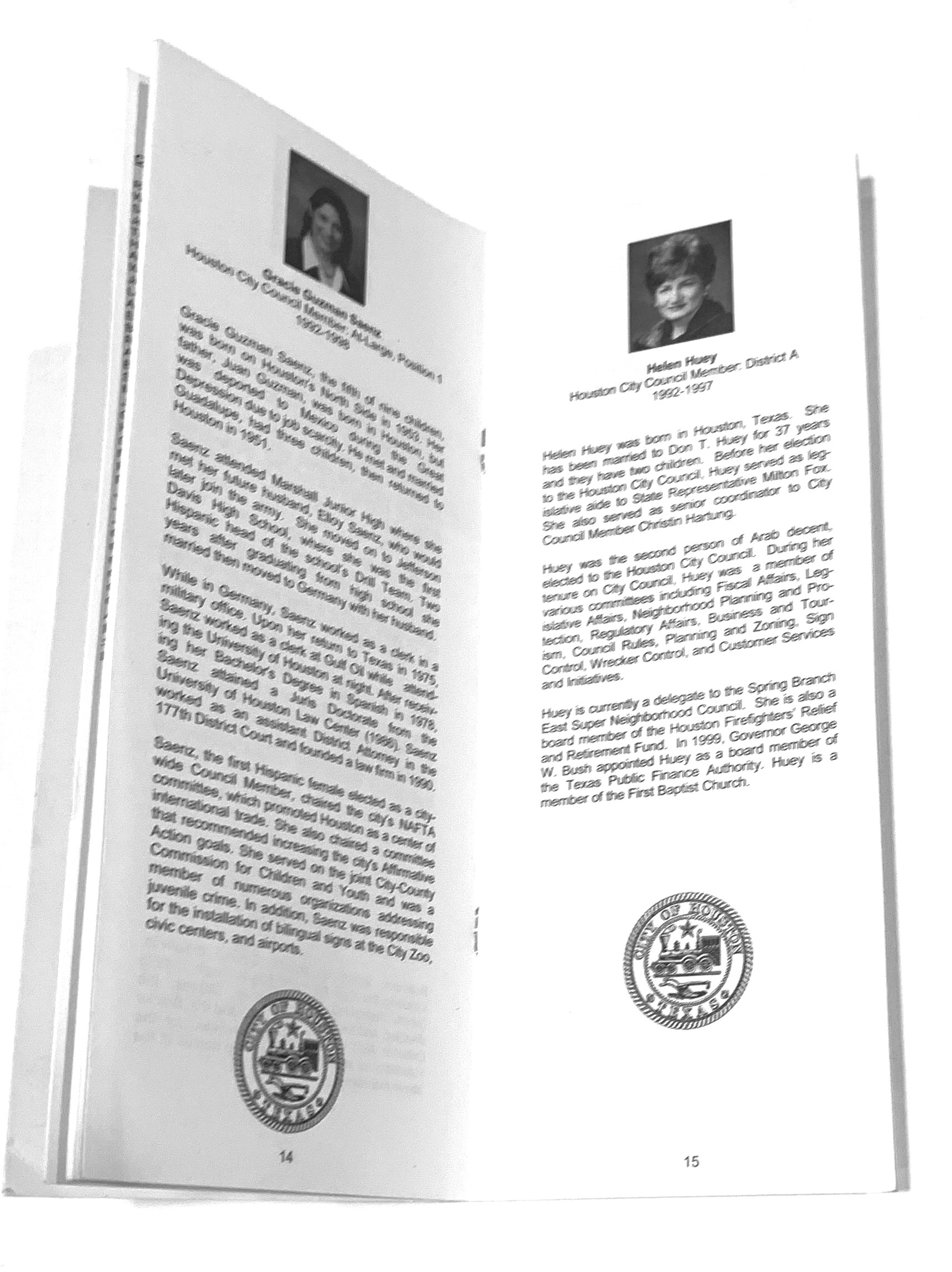 Houston's Minority Members of City Government 1870-2023