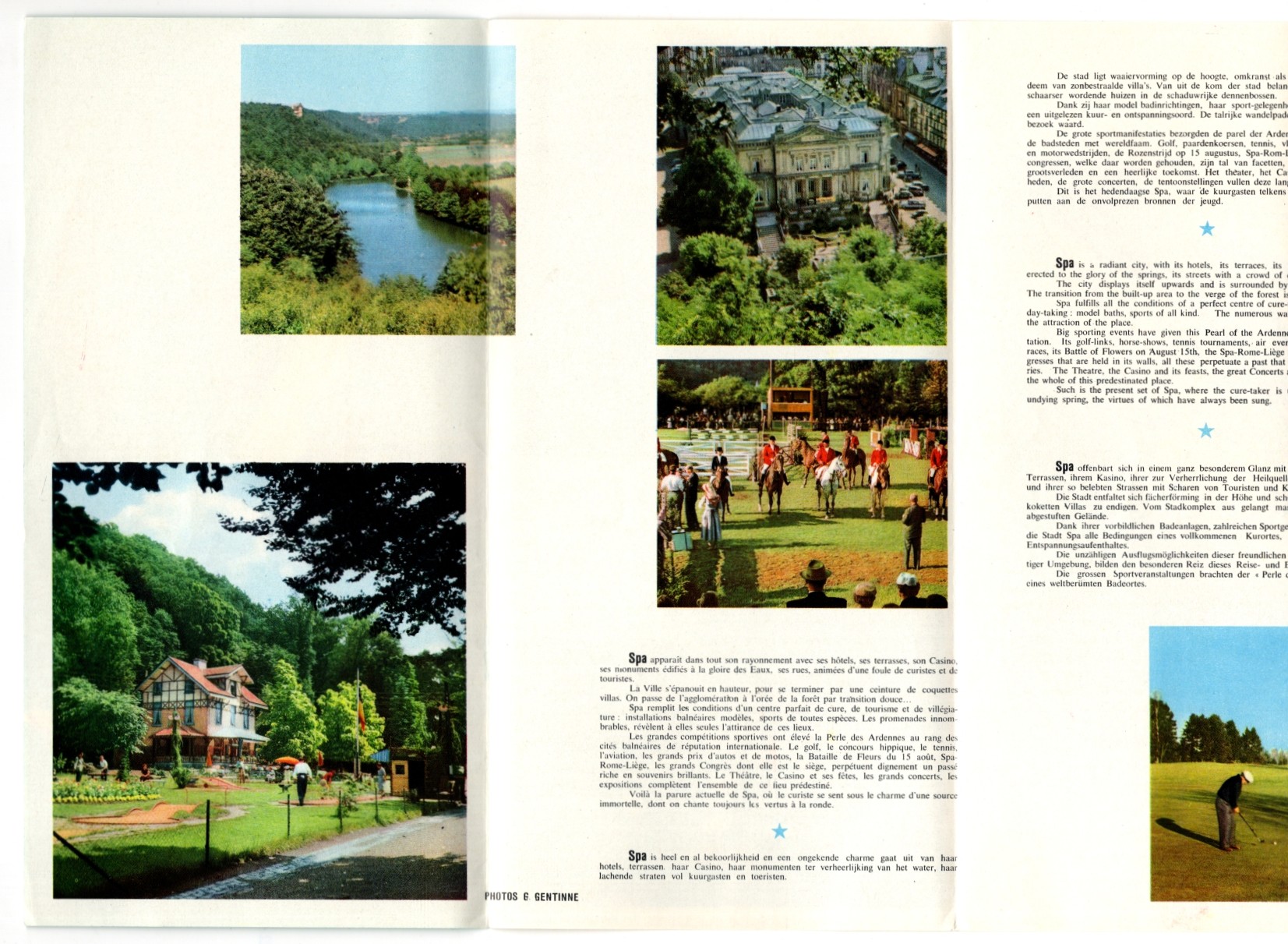 Spa, Belgium Ville d'eaux Brochure Circa 1960