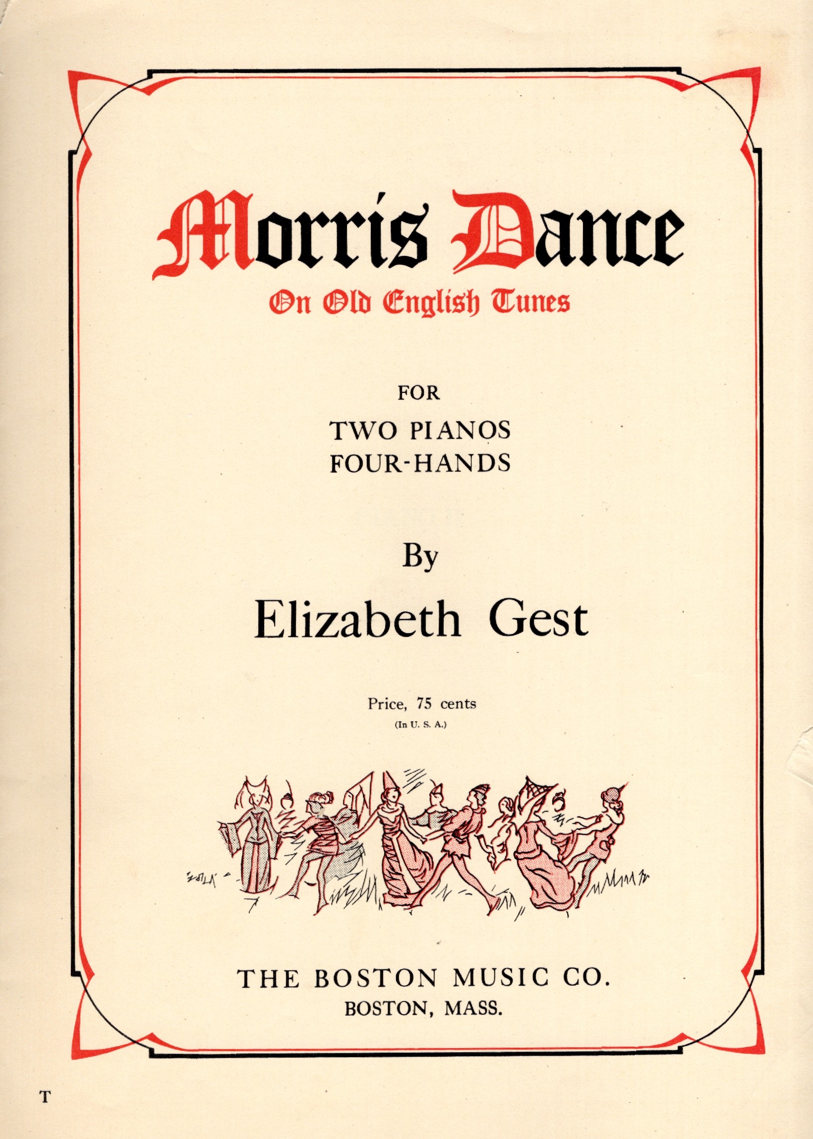[Sheet Music]: Morris Dance on Old English Tunes for Two Pianos, Four-Hands