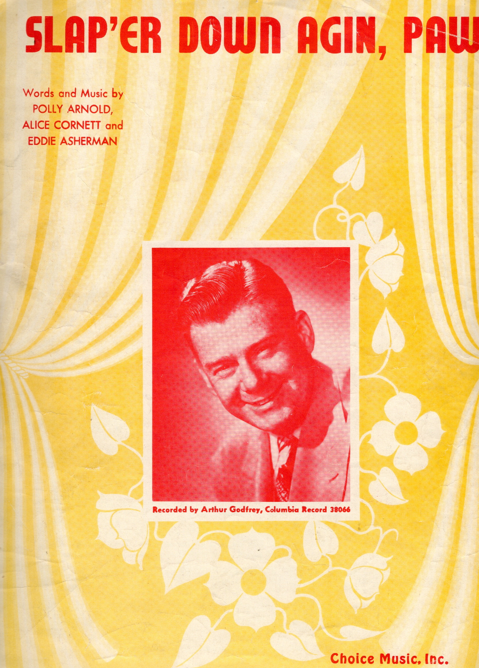[Sheet Music]: Slap'er Down Agin, Paw
