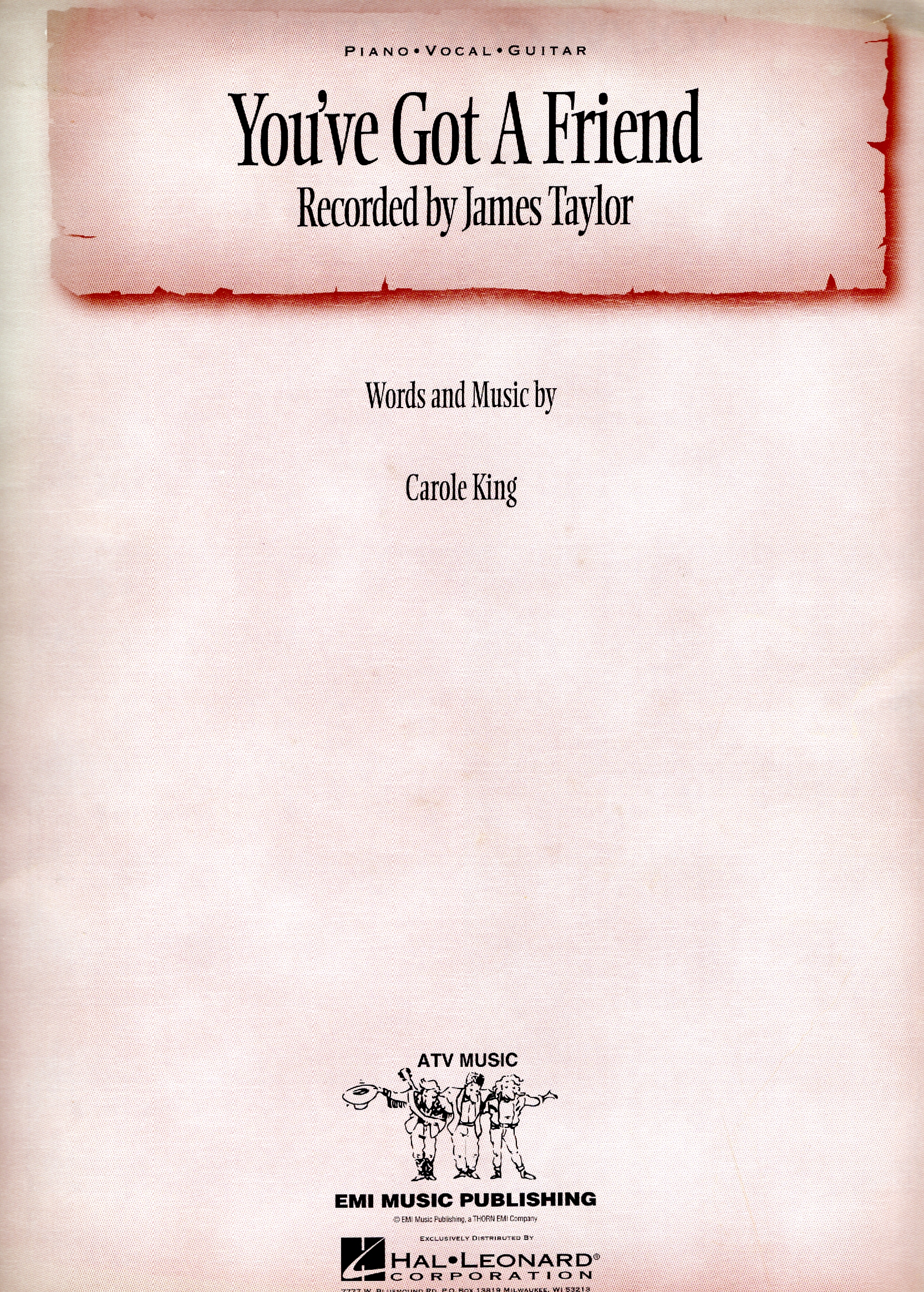 [Sheet Music]: You've Got a Friend (Recorded by James Taylor)
