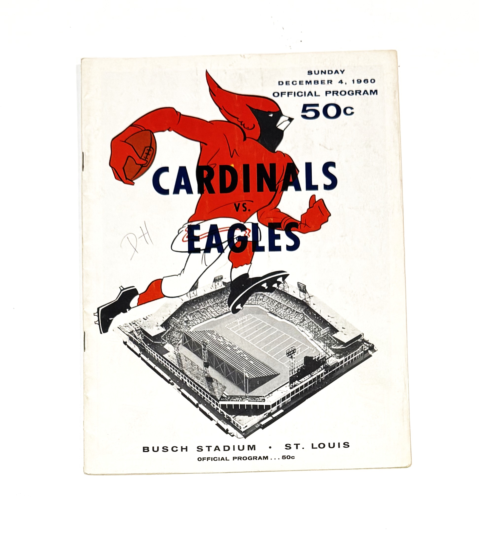 Official NFL Football Program: St. Louis Cardinals vs. Philadelphia Eagles, Sunday, December 4, 1960 - Busch Stadium