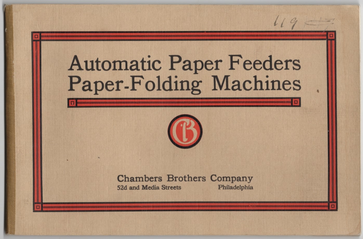 Image for Chambers Brothers Company Catalog N: Automatic Paper Feeders & Paper-Folding Machines