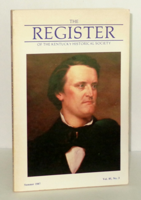 Image for The Register of the Kentucky Historical Society, Summer 1987, Vol. 85, No. 3