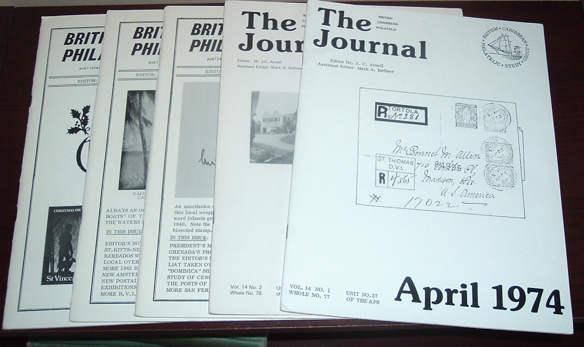 Image for British Caribbean Philatelic Journal, 1974 Complete, Vol. 14 Nos. 1 to 5