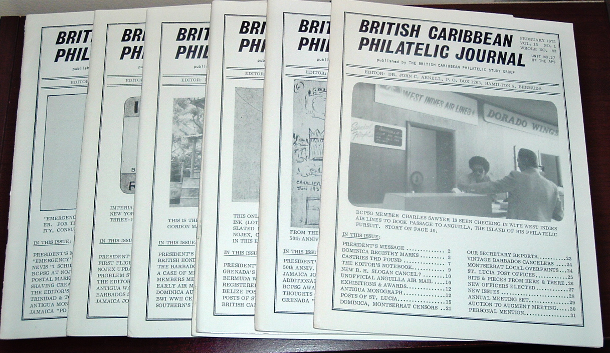 Image for British Caribbean Philatelic Journal, 1975 Complete, Vol. 15, Nos. 1 to 6