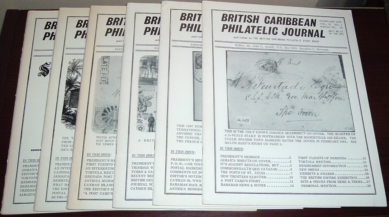 Image for British Caribbean Philatelic Journal, 1976 Complete, Vol. 16, Nos. 1 to 6