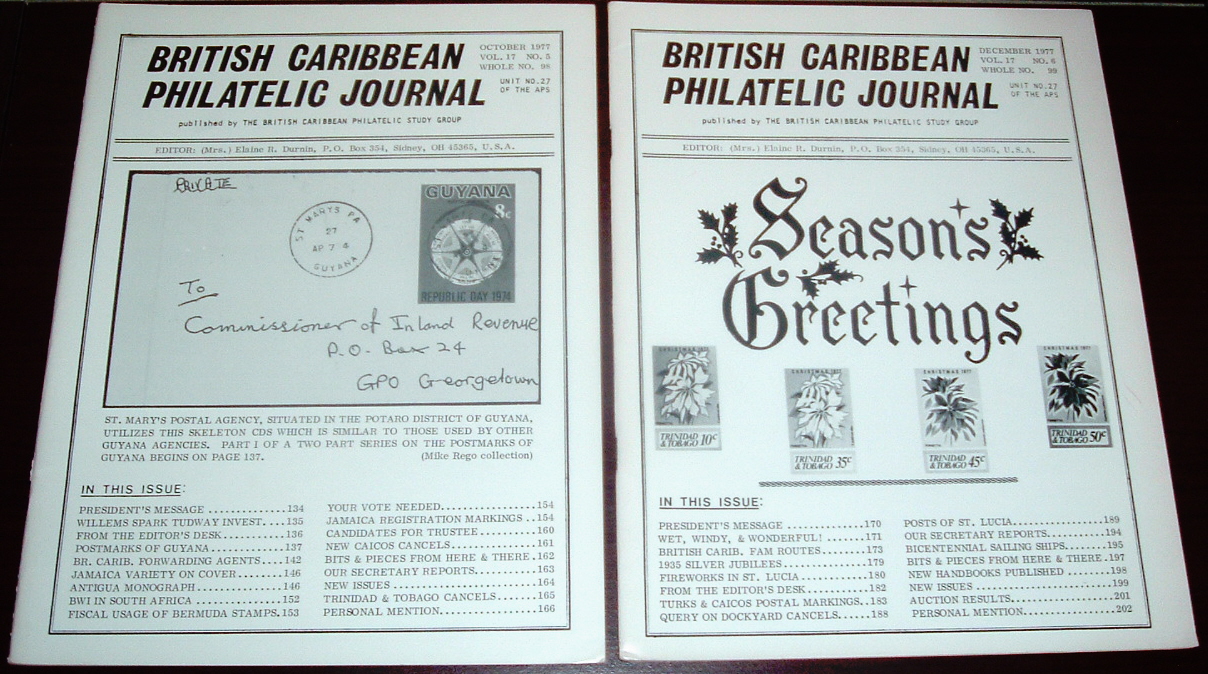 Image for British Caribbean Philatelic Journal, 1977 Complete, Vol. 17, Nos. 1 to 6 British Caribbean Philatelic Journal, 1977 Complete, Vol. 17, Nos. 1 to 6