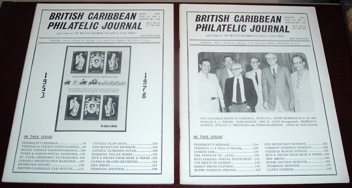Image for British Caribbean Philatelic Journal, 1978 Complete, Vol. 18, Nos. 1 to 6 British Caribbean Philatelic Journal, 1978 Complete, Vol. 18, Nos. 1 to 6