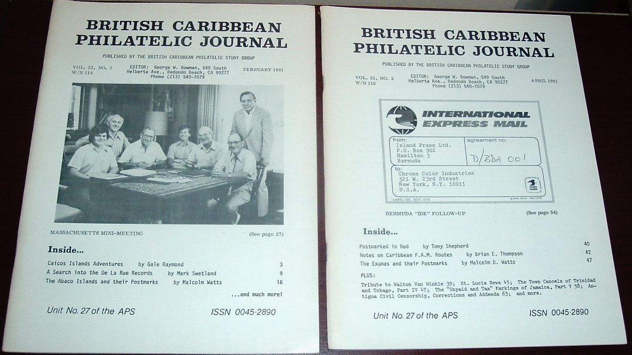 Image for British Caribbean Philatelic Journal, 1981 Complete, Vol. 21, Nos. 1 to 5 British Caribbean Philatelic Journal, 1981 Complete, Vol. 21, Nos. 1 to 5