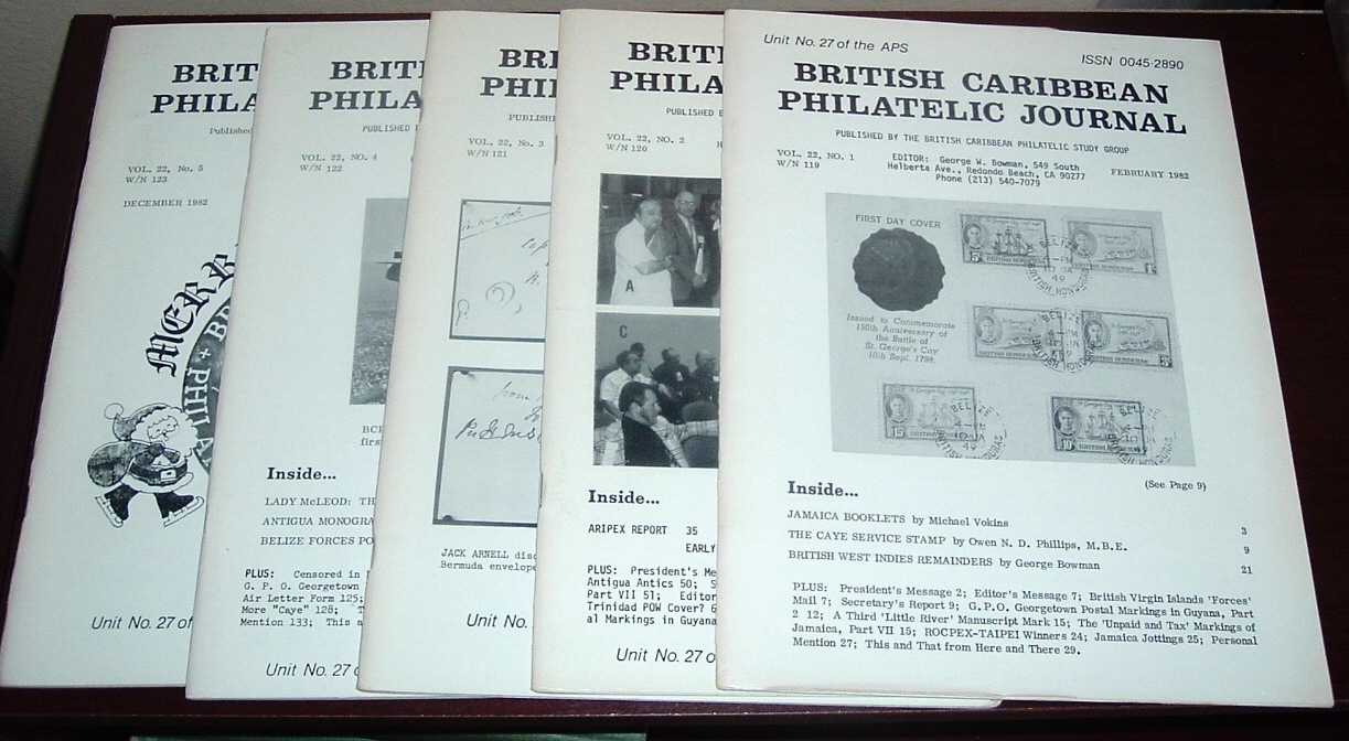 Image for British Caribbean Philatelic Journal, 1982 Complete, Vol. 22, Nos. 1 to 5