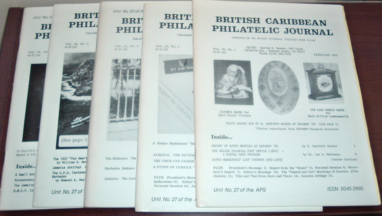 Image for British Caribbean Philatelic Journal, 1983 Complete, Vol. 23, Nos. 1 to 5