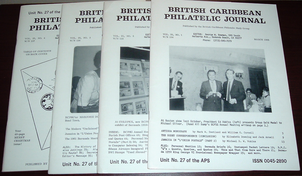 Image for British Caribbean Philatelic Journal, 1985 Complete, Vol. 25, Nos. 1 to 4