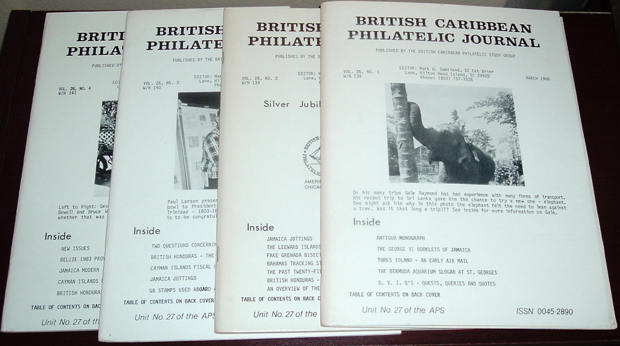 Image for British Caribbean Philatelic Journal, 1986 Complete, Vol. 26, Nos. 1 to 4