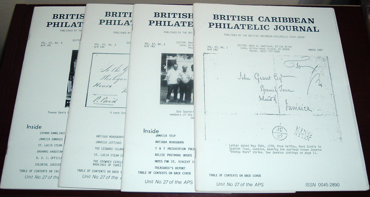 Image for British Caribbean Philatelic Journal, 1987 Complete, Vol. 27, Nos. 1 to 4