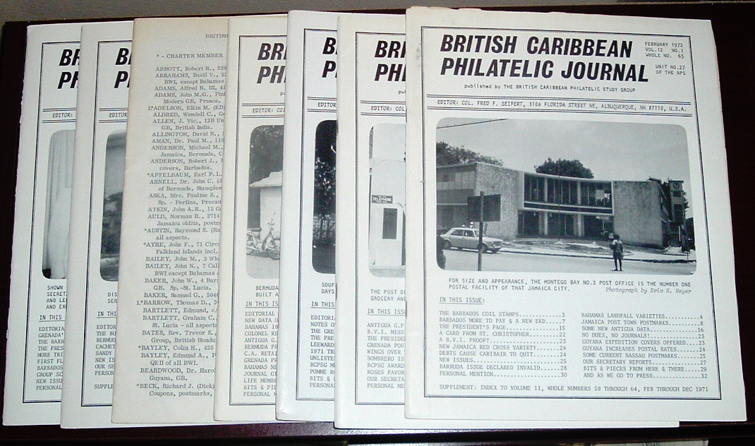 Image for British Caribbean Philatelic Journal, 1972 Complete, Vol. 12 Nos. 1 to 6