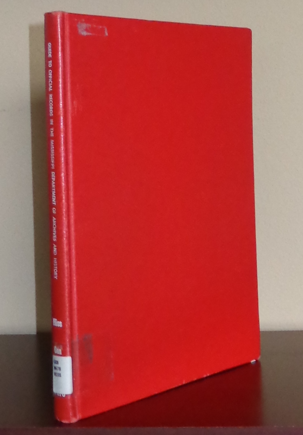 Image for Guide to Official Records in the Mississippi Department of Archives and History