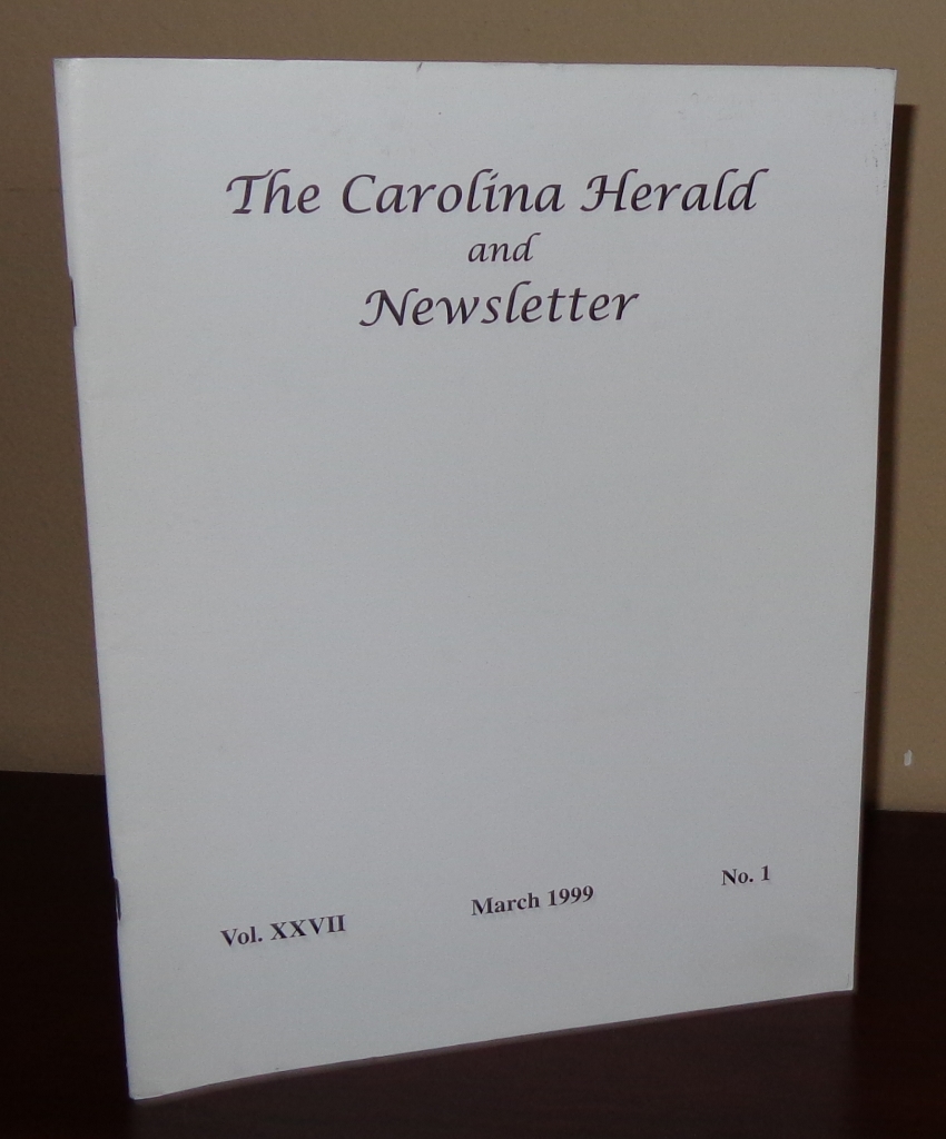 Image for The Carolina Herald and Newsletter, Vol. XXVII, No. 1, March 1999