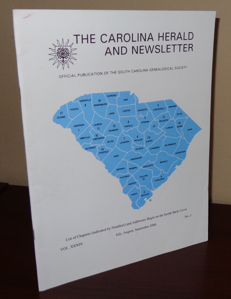 Image for The Carolina Herald and Newsletter, Vol. XXXIV, No. 3, July, August, September, 2006