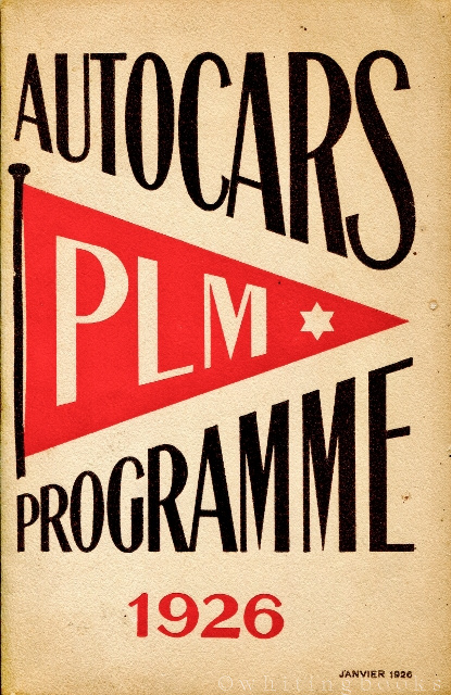 Image for Autocars Programme PLM 1926 (Paris Lyon Mediterranean) with Related Ephemera