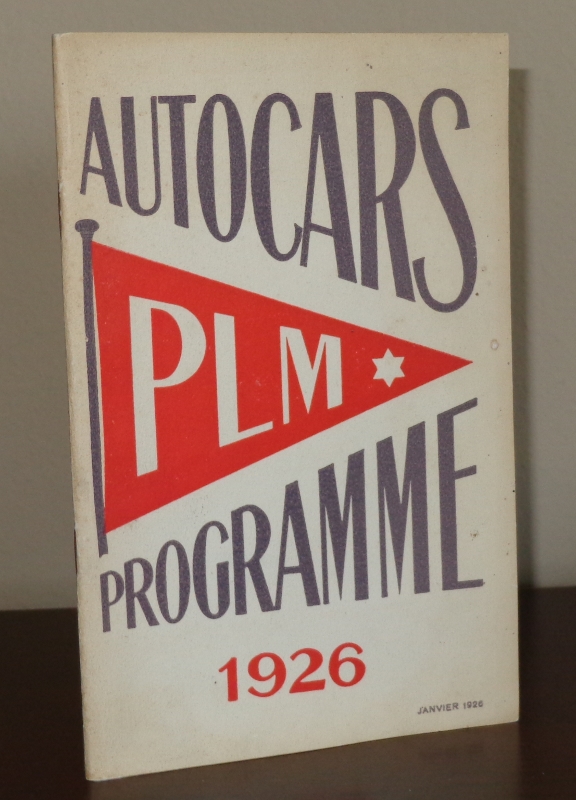 Autocars Programme PLM 1926 (Paris Lyon Mediterranean) with Related Ephemera