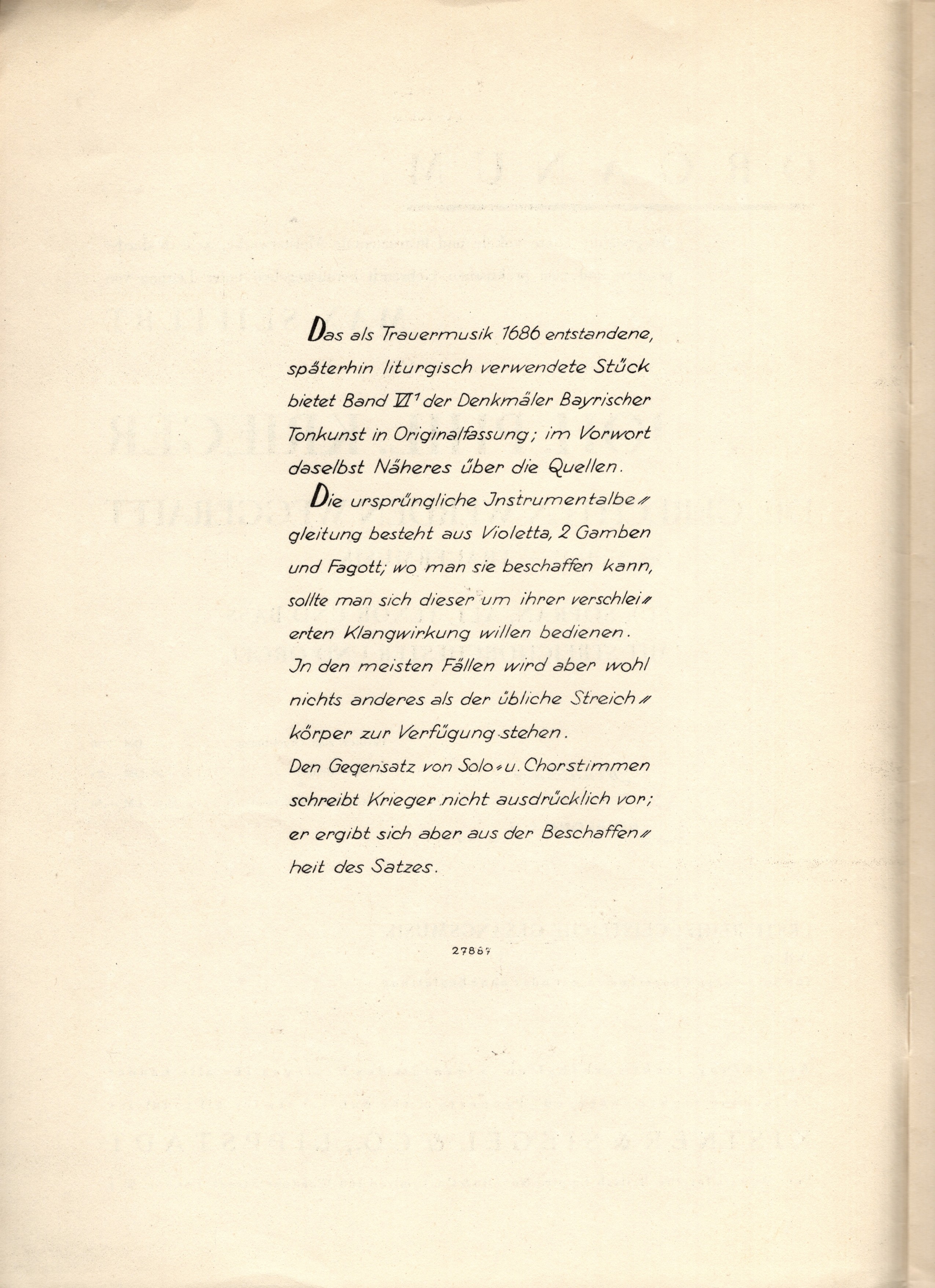 Die Gerechten Werden Weggerafft (Jes. 57, 1-2) - Trauermusik fr Sopran, Alt, Tenor, und Bass mit Streichorchester und Orgel. Organum, Erste Reihe: Geistliche Gesangsmusik Nr. 16
