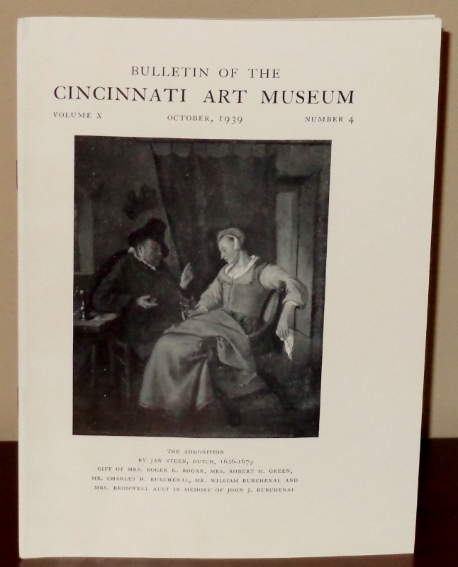 Bulletin of the Cincinnati Art Museum, Volume X, Number 4, October 1939