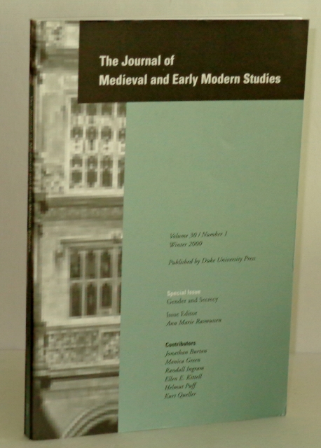 Image for Journal of Medieval and Early Modern Studies, Volume 30, Number 1, Winter 2000; Special Issue: Gender and Secrecy