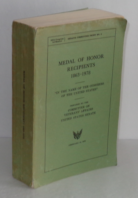 Image for Medal of Honor Recipients 1863-1978, Senate Committee Print No. 3, 96th Congress, 1st session)