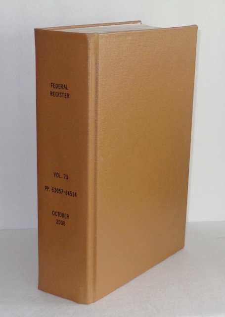 Image for Federal Register Vol. 73, No. 206, PP 63057-64514, Oct. 2008